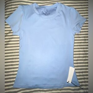 Paragon Fitwear Reluna Full Length Short Sleeve Top in French Blue Size M